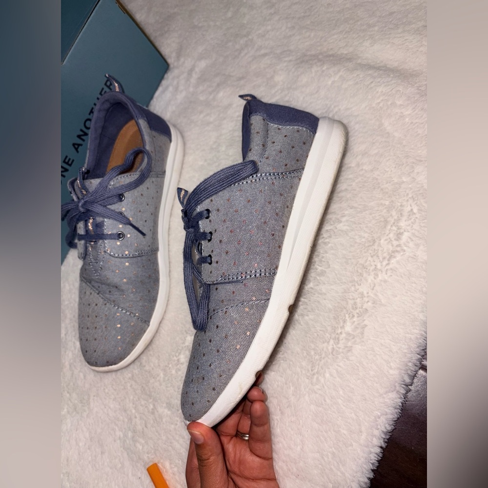 Toms Gray and Blue Women's Sneakers